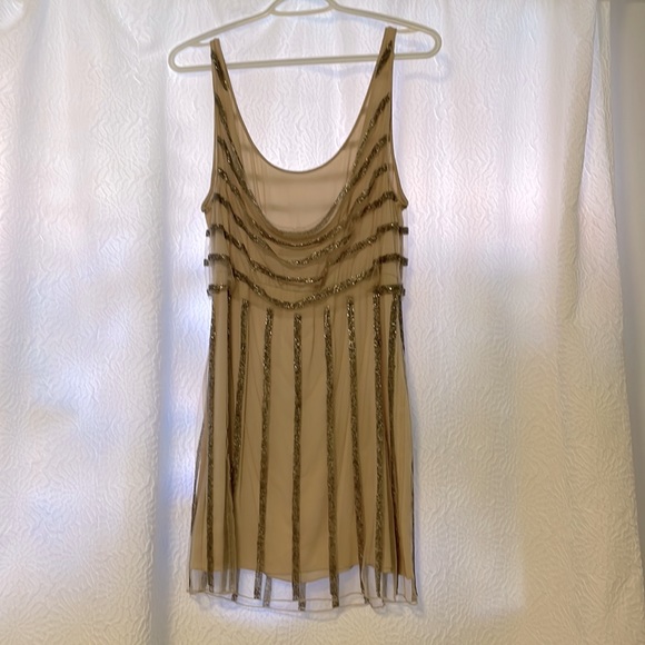 Nude sequin mini dress x Alice + Olivia - Picture 2 of 7